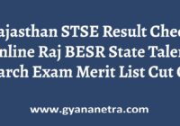 Rajasthan STSE Result Merit List