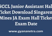 SCCL Junior Assistant Hall Ticket Exam Date