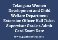TS WDCW Extension Officer Hall Ticket