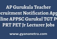 AP Gurukula Teacher Recruitment Notification Application Form