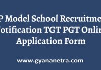 AP Model School TGT PGT Recruitment Notification