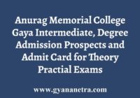 Anurag Memorial College Admission Admit Card