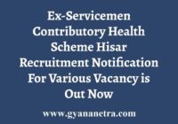 ECHS Hisar Recruitment
