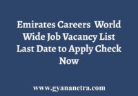 Emirates Job Vacancy