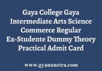 Gaya College Admit Card