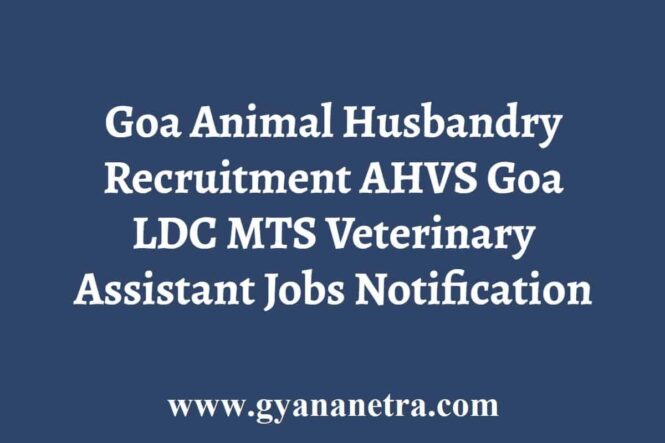Goa Animal Husbandry Recruitment