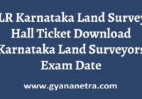 SSLR Karnataka Land Surveyor Hall Ticket Exam Date