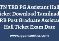TN TRB PG Assistant Hall Ticket Exam Date