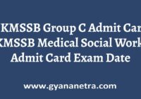 UKMSSB Group C Admit Card Exam Date