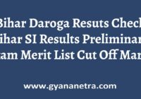 Bihar Daroga Resuts Merit List