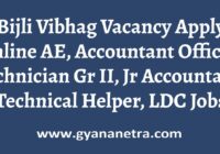 Bijli Vibhag Vacancy Recruitment Notification