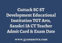 Cuttack SC ST Initial Appointee