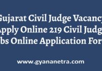 Gujarat Civil Judge Vacancy Online Application Form