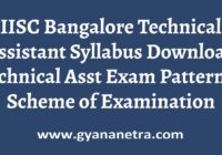 IISC Bangalore Technical Assistant Syllabus Pattern