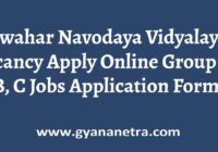 Jawahar Navodaya Vidyalaya Vacancy