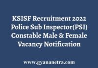 KSISF Recruitment