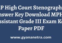 MP High Court Stenographer Answer Key Paper PDF