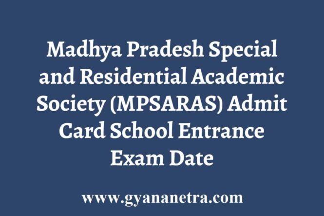 MPSARAS Admit Card