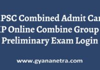 MPSC Combined Admit Card Exam Date