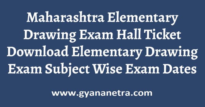 Maharashtra Elementary Drawing Exam Hall Ticket