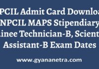 NPCIL Admit Card Exam Date