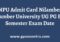 NPU Admit Card Semester Exam Date
