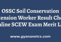 OSSC Soil Conservation Extension Worker Result