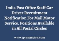 Post Office Driver Recruitment