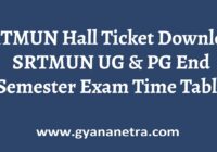 SRTMUN Hall Ticket Semester Exam Date