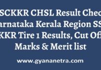 SSCKKR CHSL Result Tier 1 Exam Merit List