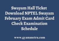 Swayam NPTEL Hall Ticket