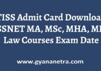TISS Admit Card Entrance Exam Date