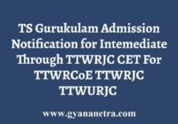 TS Gurukulam Admission Notification