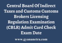 CBLR Admit Card