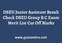 DSEU Junior Assistant Result Merit List
