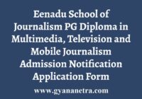 Eenadu School of Journalism Notification