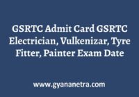 GSRTC Admit Card Exam Date