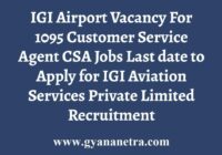 IGI Airport Vacancy