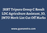 JRBT Tripura Group C Result Merit List