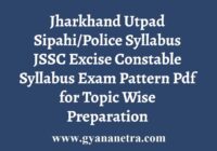 Jharkhand Utpad Sipahi Police Syllabus