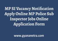 MP SI Vacancy Recruitment Notification