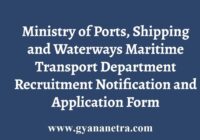 Maritime Transport Department Recruitment