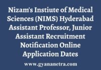 NIMS Hyderabad Recruitment
