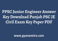 PPSC Junior Engineer Answer Key Paper