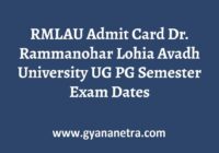 RMLAU Admit Card UG PG Semester Exam
