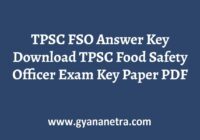 TPSC FSO Answer Key Paper PDF