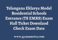 TS EMRS Hall Ticket Download