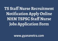 TS Staff Nurse Recruitment Notification
