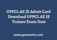 UPPCL AE Admit Card Exam Date