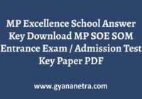 MP Excellence School Answer Key Paper SOE SOM Exam